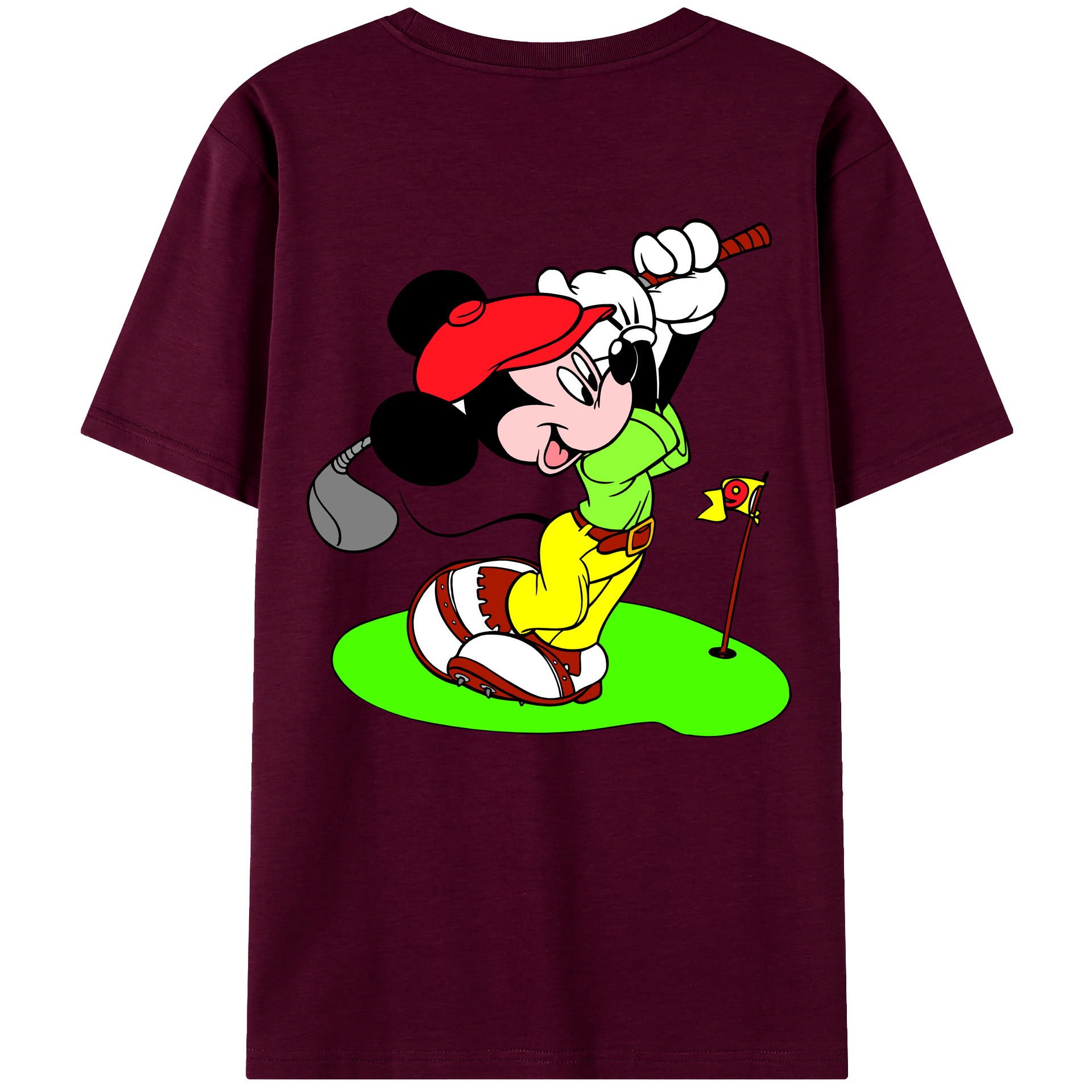 （画像用） ミッキーマウス Mickey Mouse レディース半袖Tシャツ(バックプリント)